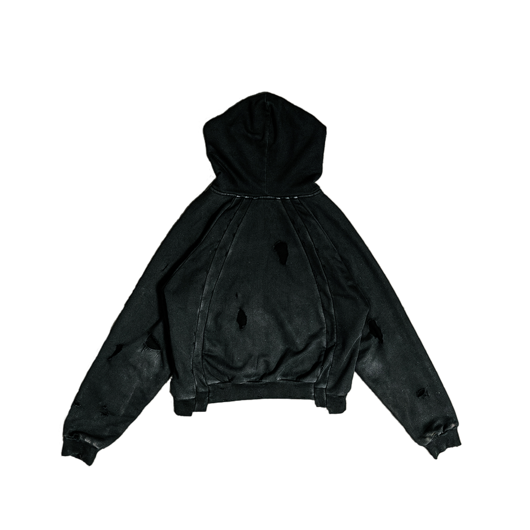 "ROT" THERMAL-LINED ZIP HOODIE
