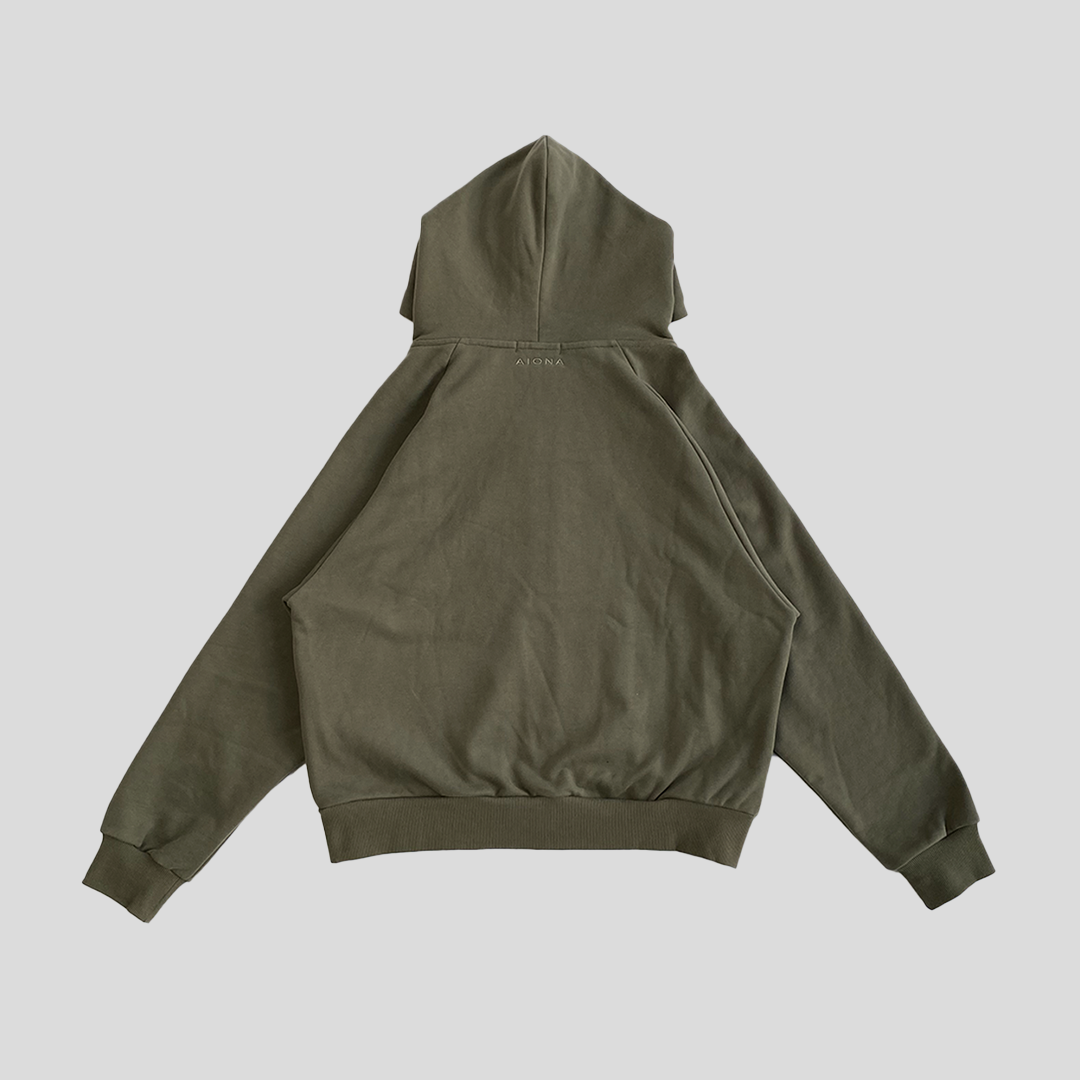 ABYSS ZIP HOODIE (SAGE)